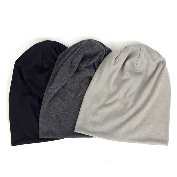 

multicolor thin double-layer brimless cap for men and women, Blue;gray