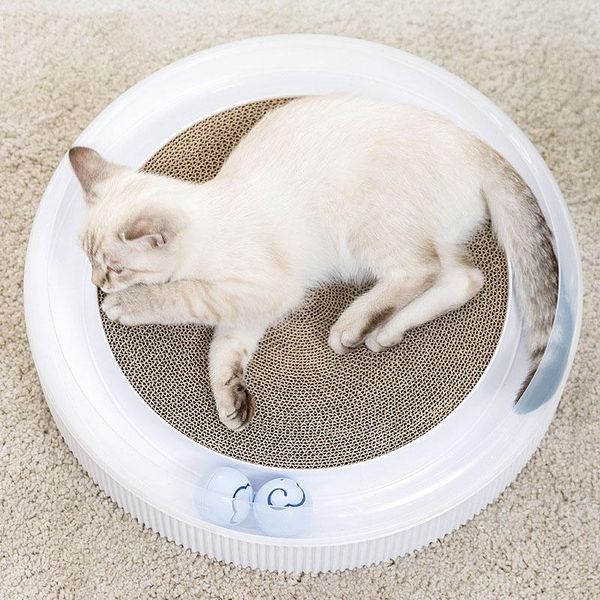 

cat toys toy for with ball catching game training scratching pad paper durable safe kitten interactive