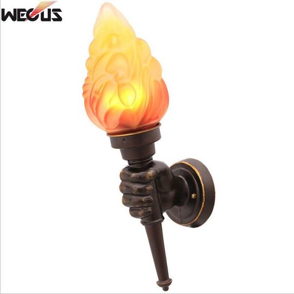 

(wecus) retro industrial wall lamp creative personality cafe hall aisle corridor bar decoration torch outdoor lamps