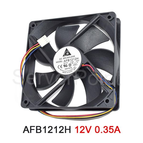 

fans & coolings well tested 4-line pwm speed regulation 120x120x25mm cooling fan afb1212sh afb1212h dc12v 0.35a 0.80a 12cm 12025 double ball