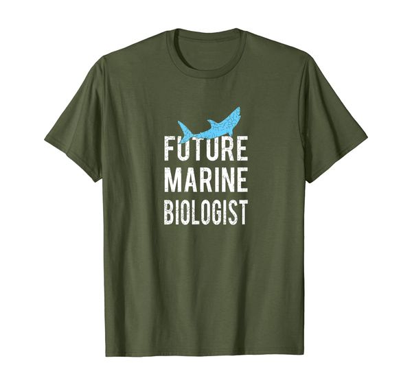 

cute future marine biologist costume for kid child t-shirt, White;black