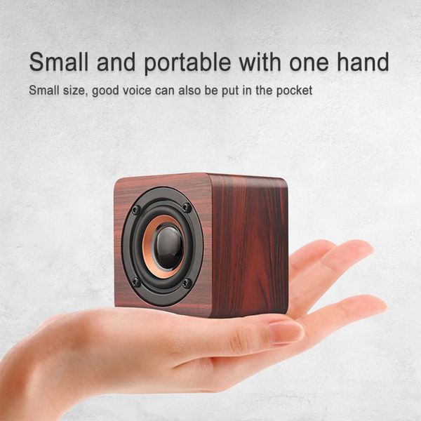 

portable speakers home outdoor sports long-lasting speaker bluetooth wooden retro mini fully compatible subwoofer