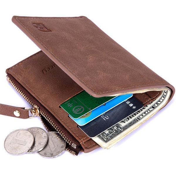 

wallets travel zipper men short wallet business mens money bag vintage male card holder slim mini coin purse leather man, Red;black