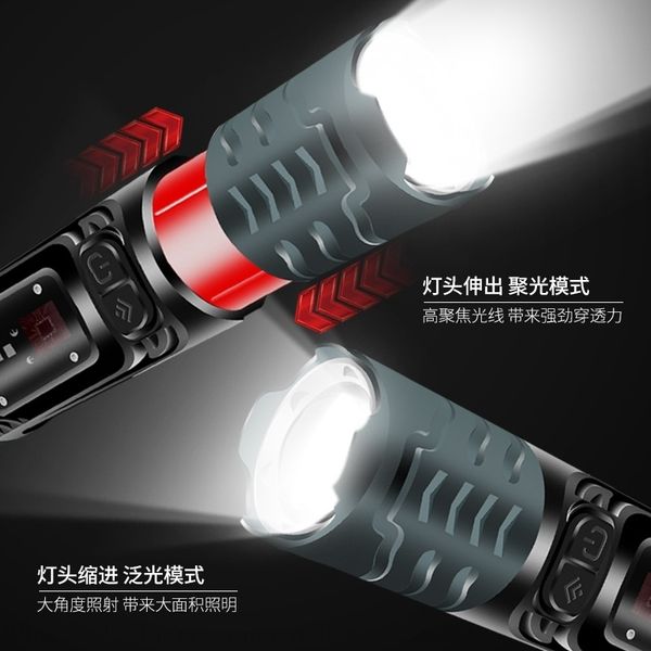

4eg p99 strong p70 p90cob with s torches side lamp strong magnetic flashlightusb multi-function tactical flashlight