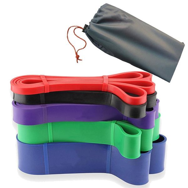 

6.4mm-83mm pilates multifunction natural latex elastic resistance bands fitness pull training exercise equipment