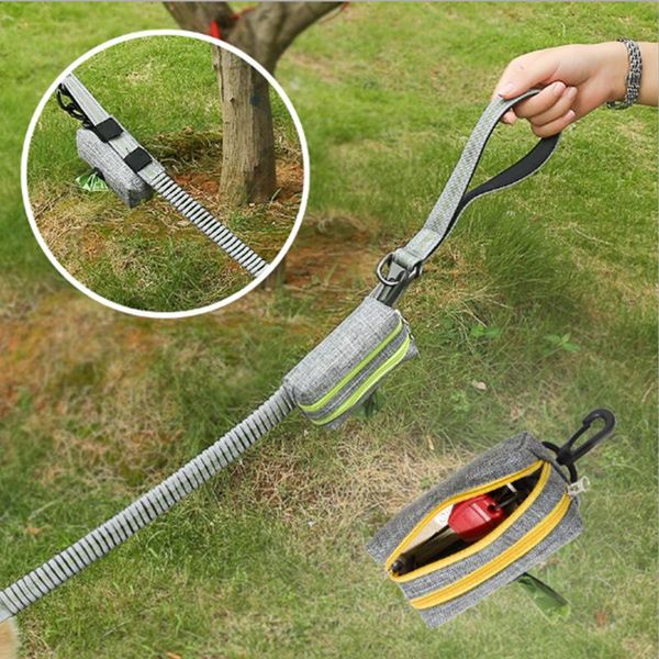 

dog travel & outdoors pet waste poop bag leash pocket dispenser portable puppy outdoor walking pick up collection holder for dogs cat suppli