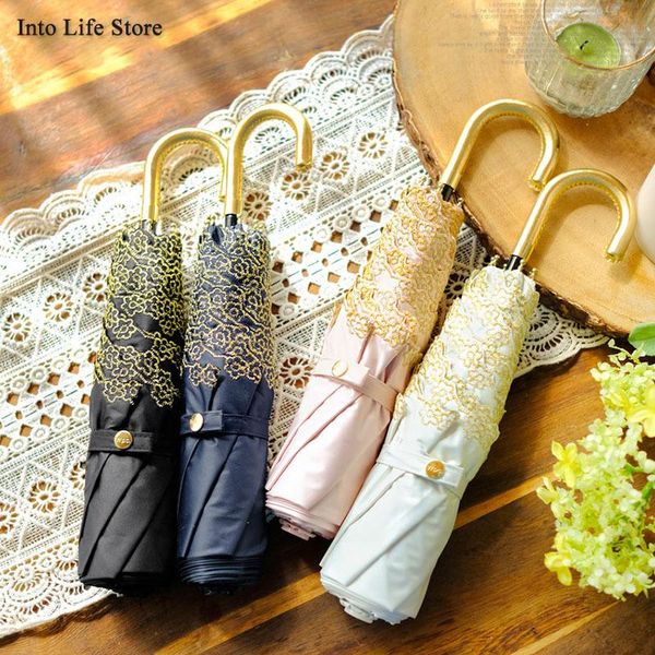 

umbrellas japanese lace umbrella rain women small folding uv ladies beach parasol luxury windproof gift ideas upf50+