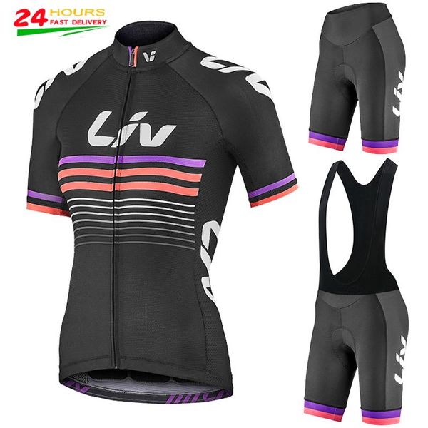 

women liv short sleeve cycling set 2021 summer mtb bicycle clothing ropa ciclismo jersey spot delivery racing sets, Black;blue