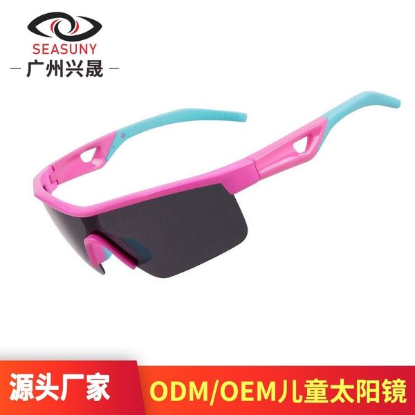 

sports polarized riding glasses half frame replaceable outdoor children's sunglasses oem