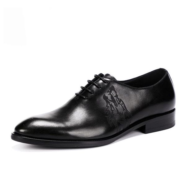 

dress shoes mens formal genuine leather oxford for men black 2021 wedding laces brogues