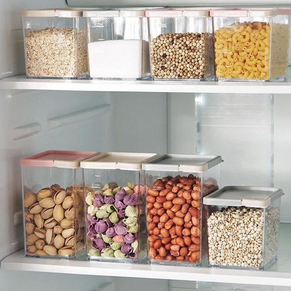 

storage bottles & jars kitchen sealed household plastic food boxes grains dried fruit box with lid containers