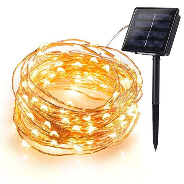 

solar lamps outdoor 100/200 led lamp string lights fairy holiday wedding party garland garden waterproof for home decor
