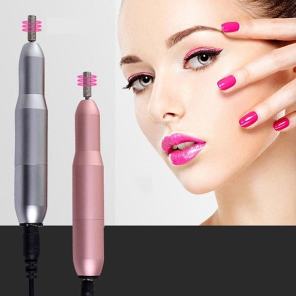 

nail art equipment 1 set portable usb electric drill kit grinding polisher machine polishing pedicure tools, Silver