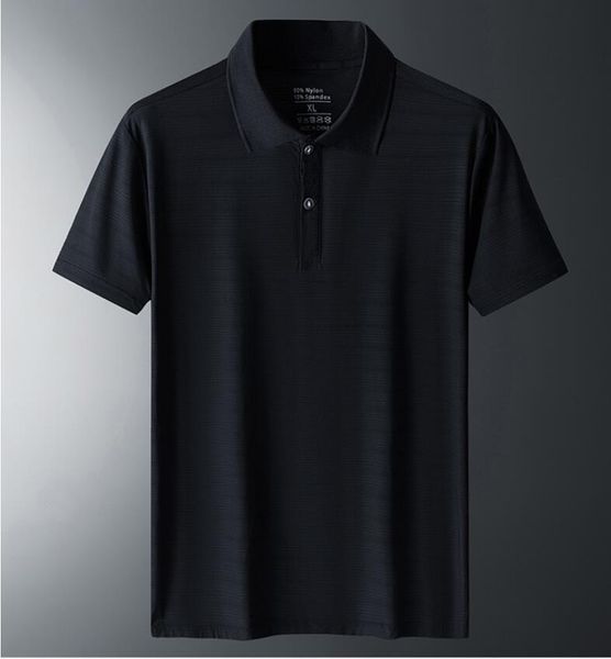 

men's polos 2021 summer men short sleeve slim casual breathable business shirt, White;black