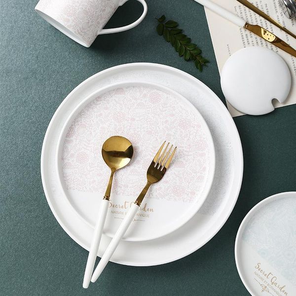 

dishes & plates plate ceramic matte pizza dessert creative western steak seasoning