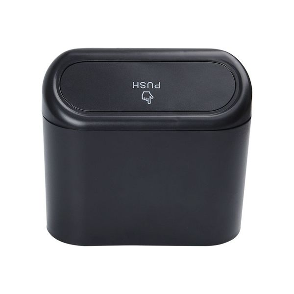 

car trash bin hanging vehicle garbage dust case storage box black abs square pressing type trash can auto interior accessories for tesla mod