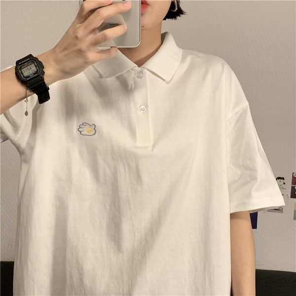 

women's t-shirt woman tshirts 2021 summer creative embroidered short sleeve loose mujer camisetas, White