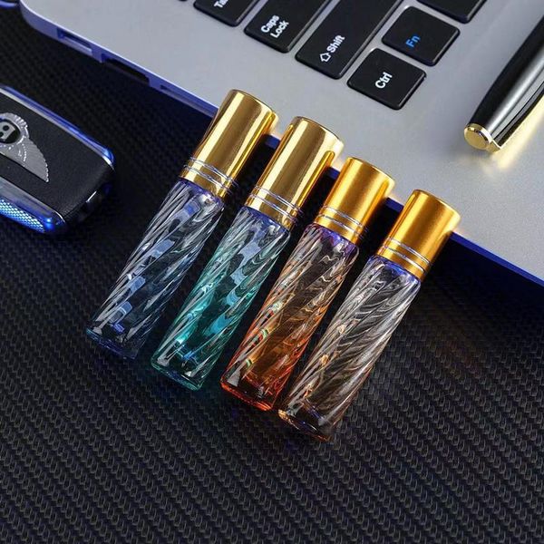 

storage bottles & jars 4ml colourful glass essential oil roller with balls perfumes lip balms roll on
