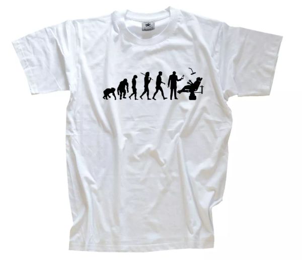 

standard edition dentist evolution praxis doctor zahnarzthelferin t-shirt s-xxxl, White;black