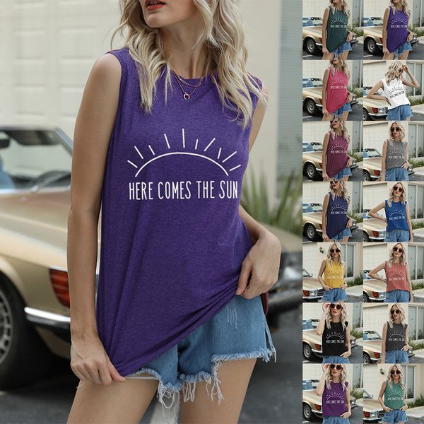 

summer t shirt vest women's loose bf cantilevered bottom with sleeveless clothes, White
