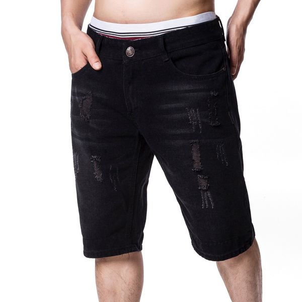 

Men's Fashion Jeans Denim Shorts in Summer 2021 Young Capris Baggy, Black