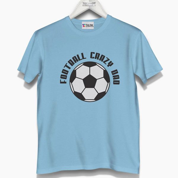 

Men's Football Crazy Dad T-Shirt (Brand New), White;black