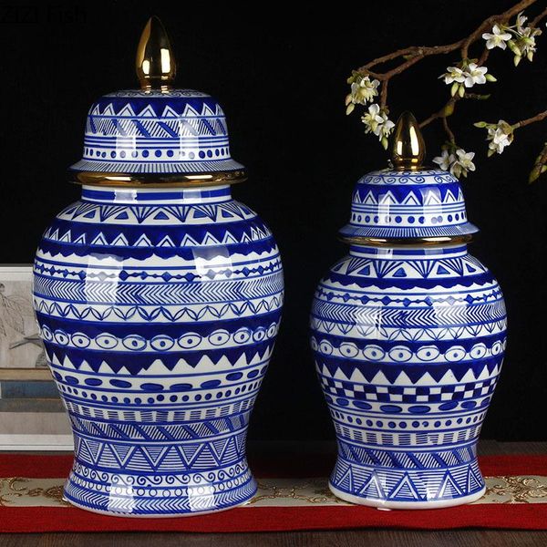 

vases classical ceramic floor vase handicraft painted porcelain tableflower arrangement vintage home decor storage jar