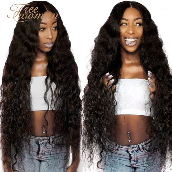 

42inch synthetic lace front wigs long curly ombre for black women kanekalon cosplay fake hair brown1