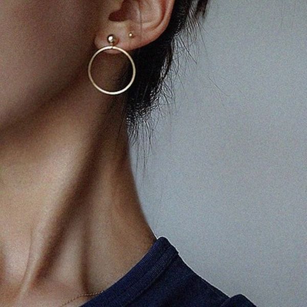 

trend fashion new simple temperament style women's electroplating alloy earrings accessories, Golden