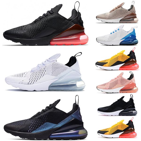 

2022 pk men shoes 270 react runner sneakers triple black white 27c cactus pack total orange volt pure platinum unc women breathable sports t