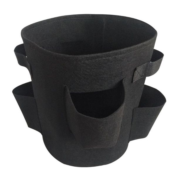 

planters & pots 1pc household strawberry planting bag outdoor garden hanging planter grow 8 openings vegetables plant pouch for terraces