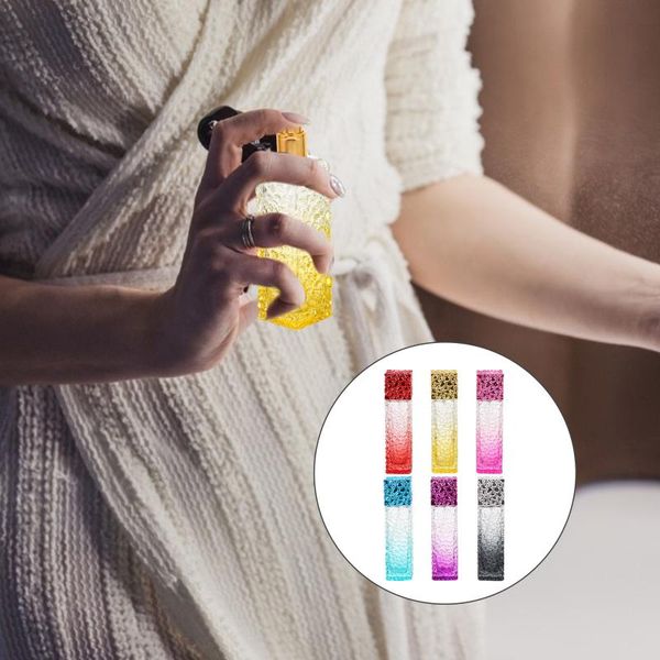 

storage bottles & jars 6pcs gradient perfume bottle dispenser refillable glass 50ml
