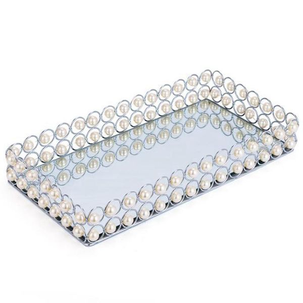 

jewelry pouches, bags pearl tray necklace earrings display light luxury storage, Pink;blue