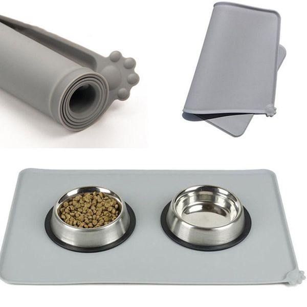 

kennels & pens waterproof pet mat for dog cat silicone food pad bowl drinking feeding placemat easy washing foldable