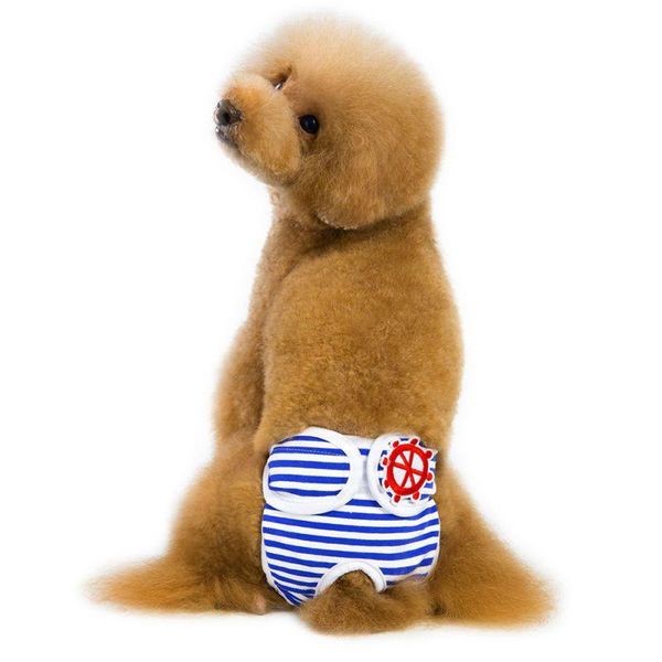 

dog apparel stripes physiological pants for female dogs pets menstruation shorts pet--