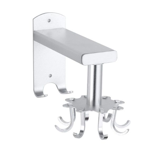 

hooks & rails cutting board space aluminum spoon utensil hanger rotating hook kitchen swivel wall mounted pot pan adjustable multifunctional