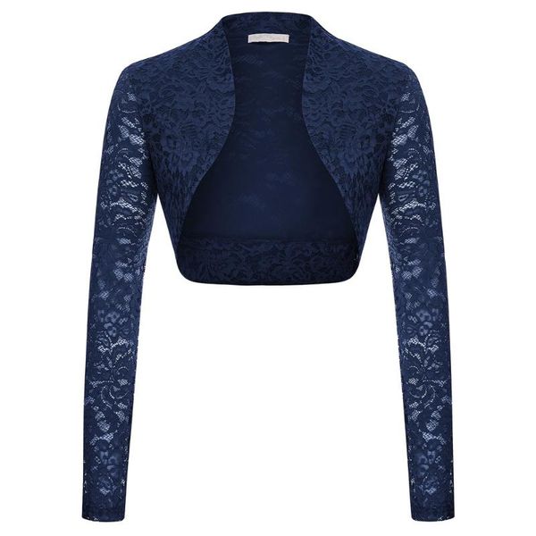 

women's jackets women retro long sleeve lace shrug ladies bolero cropped cardigan short coat, Black;brown