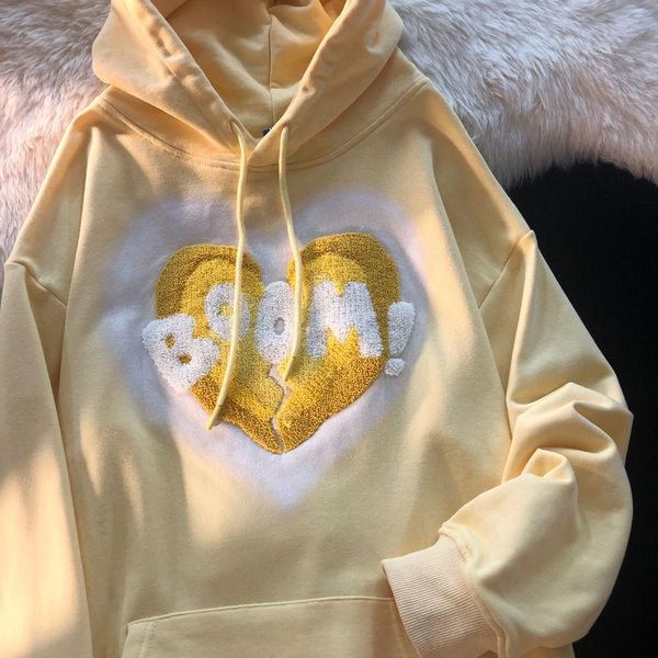 

women's hoodies & sweatshirts 2021 women hoodie korean sweet casual vintage long-sleeved sweatshirt streetwear harajuku kawaii pullover, Black