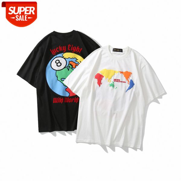 

lawfoo men's earth foam printed loose short sleeve t-shirt #3j6x, White;black