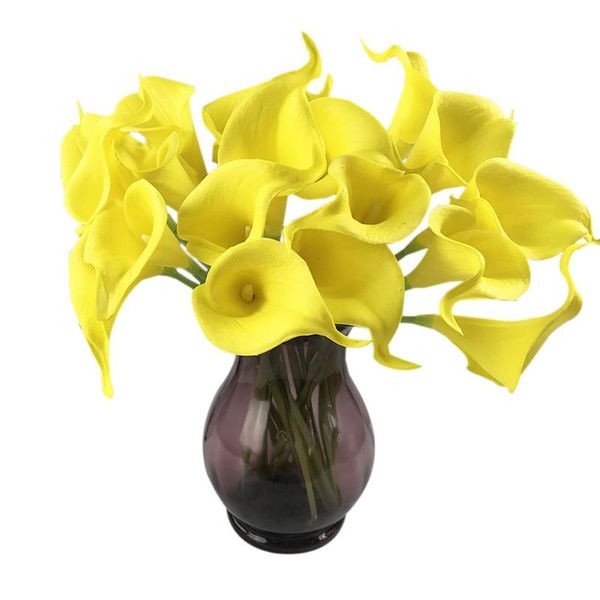 

decorative flowers & wreaths 10pcs artificial calla lily flower fake diy wedding bouquet home decoration supply simulation accessories