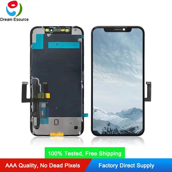 

lcd panel for iphone 11 screen display incell assembly with nice touch installed metal plate & dhl