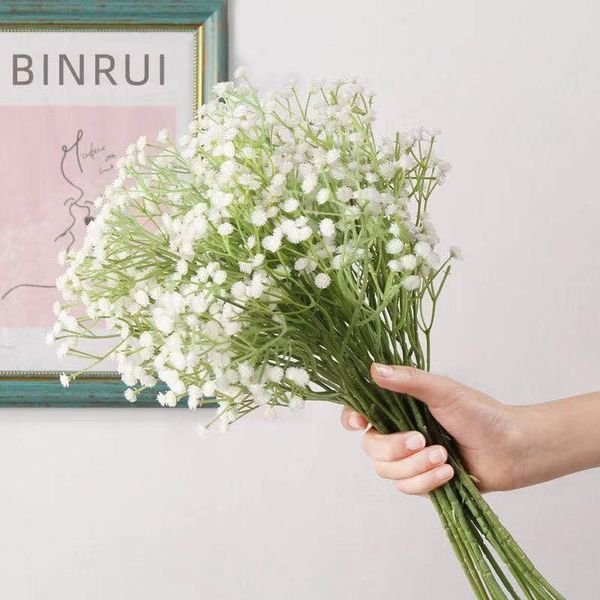 

decorative flowers & wreaths 62cm babies breath artificial plastic gypsophila diy floral bouquets fake flower arrangement for home wedding d