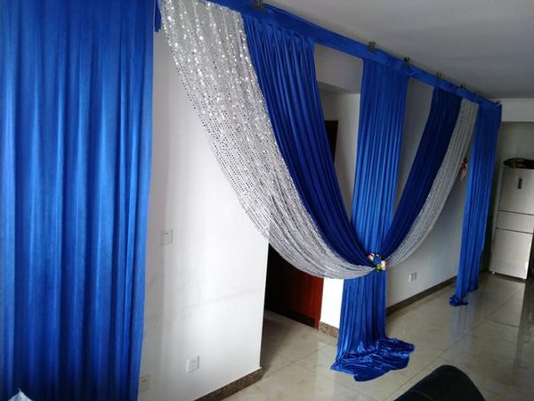 

party decoration 3 m*6 m swags of backcloth design wedding stylist for backdrop curtain celebration stage drapes