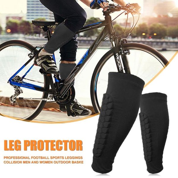 

1pc solid color durable calf kneepad soft volleyball anti-collision honeycomb breathable anti-slip knee brace elbow & pads, Black;gray