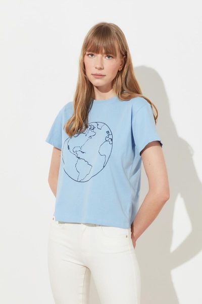 

women's t-shirt trendyol foil printed semi fitted knitted twoss19ad0068, White