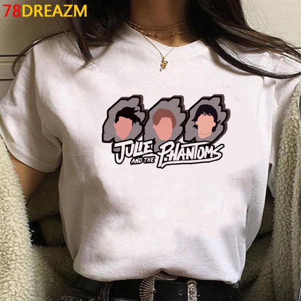 

women's t-shirt julie and the phantoms summer women couple plus size print vintage japanese clothes, White