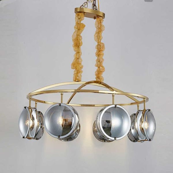 

chandeliers zuuuvny led postmodern grey glass bulb lamp cover gold ceiling chandelier nordic hanging light lustre suspension luminaire foyer