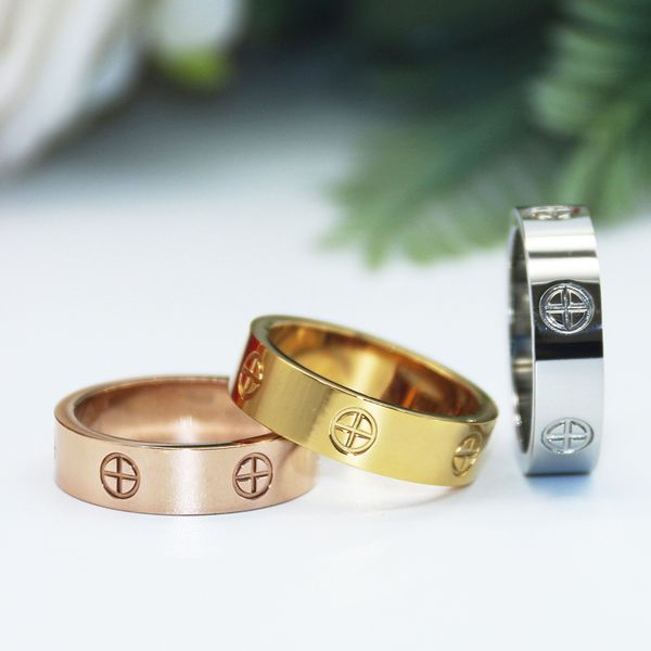 

titanium love ring gold silver rose gold wedding ring for women engagement ring men wholesale jewelry1-28