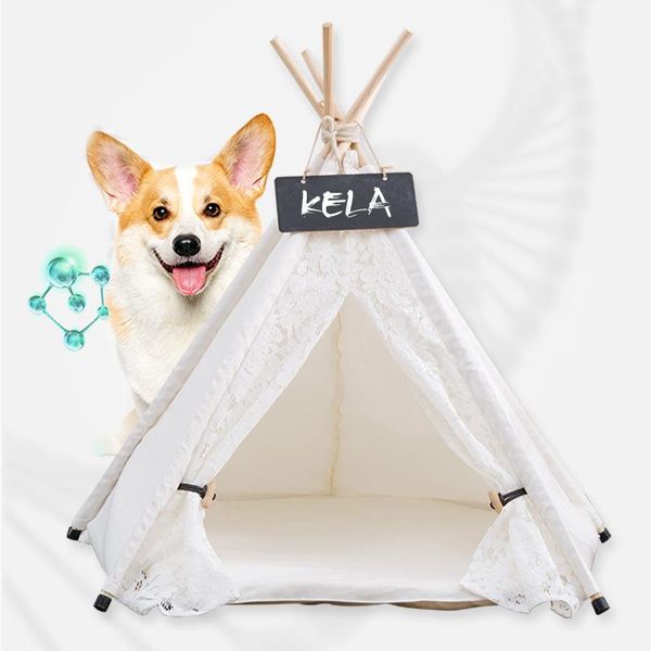 

pet house lace dog cat travel sleeping bags tent supplies canvas fold small animals bed super thick mats deco kennels & pens