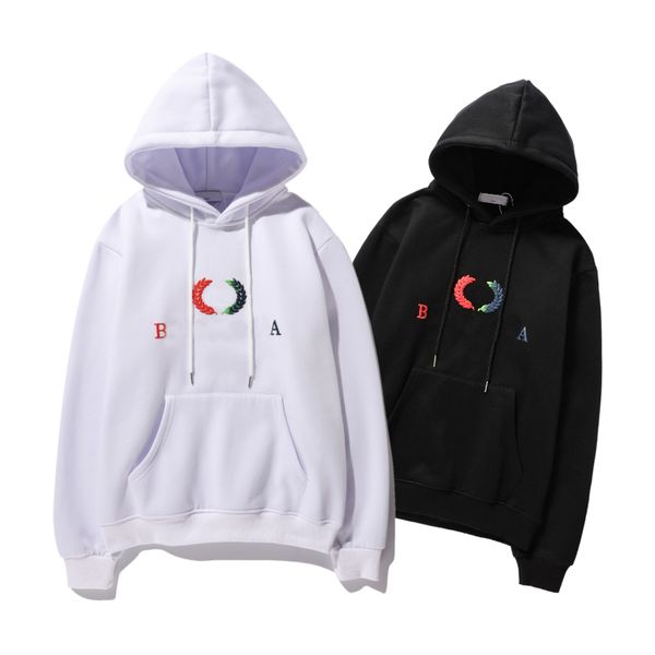 

men's women's sweatshirts classic color letter printing wheat ears designer hooded loose, Black